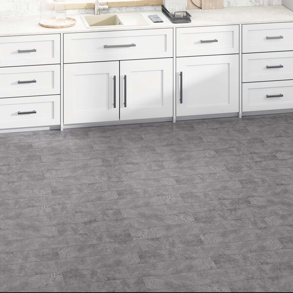 vidaXL Golvplankor 36 pcs BetongGr&aring; 5,02 m&sup2; PVC