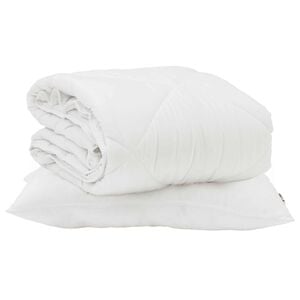 vidaXL Sommar Duvet med kudde 2 pcs Vit Mikrofiber