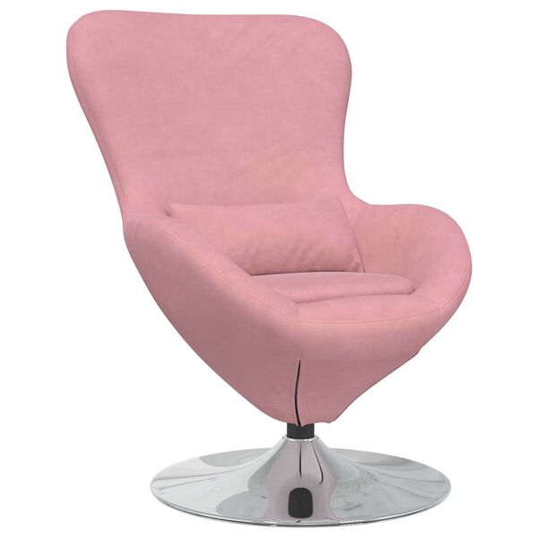 vidaXL Äggfåtölj Rosa 63 x 73 x 90 cm Sammet