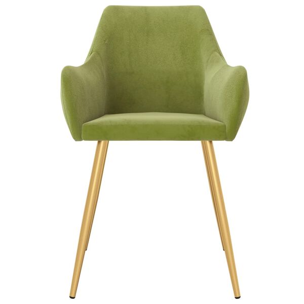 vidaXL Matstolar 4 st ljusgr&ouml;n sammet