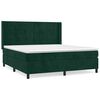 vidaXL Rams&auml;ng med madrass m&ouml;rkgr&ouml;n 160x200 cm sammet