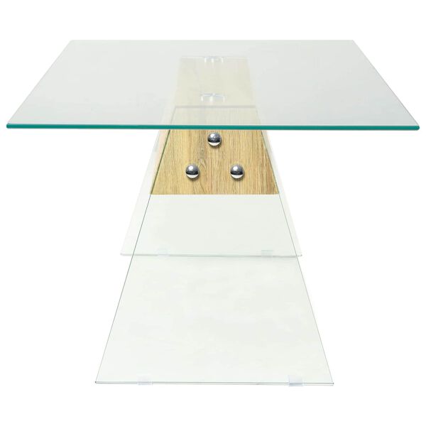 vidaXL Kaffeebord Transparent 110 x 55 x 40 cm Glas