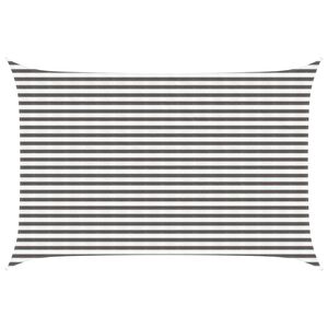 vidaXL Sols&auml;tt segel 3 x 4 m HDPE Rektangul&auml;r Ljusgr&aring; och vit.