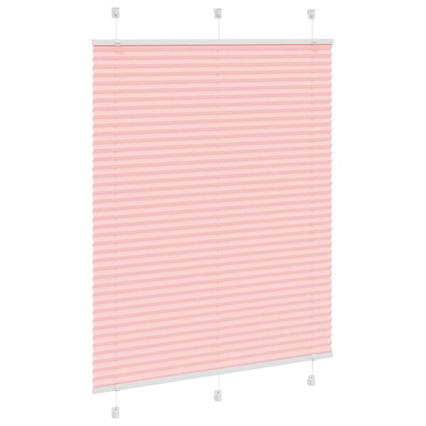 vidaXL Plisserad persienn rosa 110x150 cm tyg bredd 109,4cm polyester