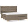 vidaXL Rams&auml;ng med madrass taupe 180x200 cm tyg