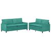 vidaXL Soffset 2 pcs Turkos Sammet