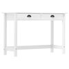 vidaXL Avlastningsbord Hill med 2 l&aring;dor 110x45x74 cm massiv furu