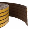 vidaXL Sj&auml;lvh&auml;ftande f&ouml;nsterf&ouml;rsegling Brun 9 x 3 mm 12 m EPDM-skum