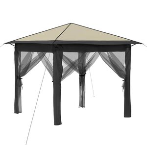 vidaXL Paviljong med 4 sidov&auml;ggar 2,6 x 2,6 m Kr&auml;m och antracit
