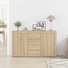 vidaXL Sideboard med l&aring;da Sonoma-ek 120 x 36 x 69 cm Konstruerat tr&auml;