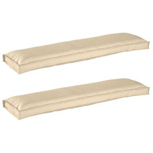 vidaXL Pallkuddset 2 pcs Beige 150 x 40 x 8 cm Oxford Tyg