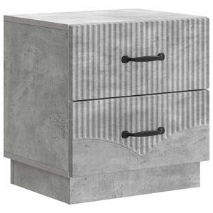 vidaXL Nattduksbord Betonggr&aring; 43 x 34,5 x 44,5 cm Konstruerat tr&auml;