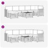 vidaXL Sektionsoffgrupp 8 pcs Naturlig och Beige Massivt Akaciatr&auml;