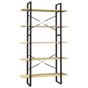 vidaXL Bokhylla 5 hyllplan 100x30x175 cm massiv furu