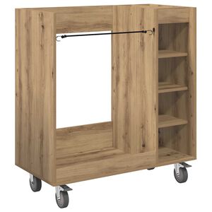 vidaXL Golf Sk&aring;p med hjul Enf&auml;rgad Artisan Ek 90 x 45 x 98 cm