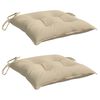 vidaXL Stolsdynor 2 st beige 40x40x7 cm oxfordtyg