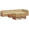 vidaXL Utomhussoffset med kudde 9 pcs Naturlig och Beige