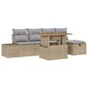 vidaXL Tr&auml;dg&aring;rdsoffset 6 st Beige konstrotting