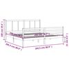 vidaXL Sängram med huvudgavel svart 200x200 cm massivt trä