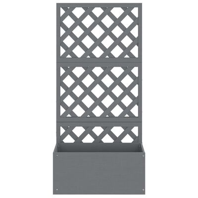 vidaXL Odlingslådor med spaljé 2 st grå 65x33x135 cm WPC