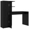 vidaXL Skrivbord 2 pcs Svart Ek