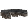 vidaXL Tr&auml;dg&aring;rdsoffset 11 pcs Gr&aring; konstrotting