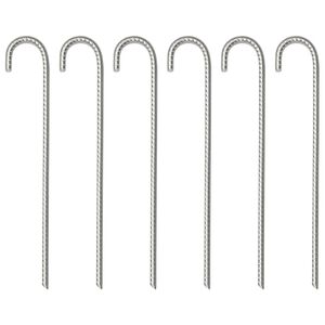 vidaXL T&auml;ltpinnar 6 st 37 cm &Oslash;10 mm galvaniserat st&aring;l