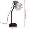 vidaXL Skrivbordslampa 25 W vintage silver 18x18x60 cm E27