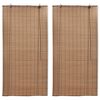 vidaXL Rullgardin bambu 2 st 120 x 220 cm brun