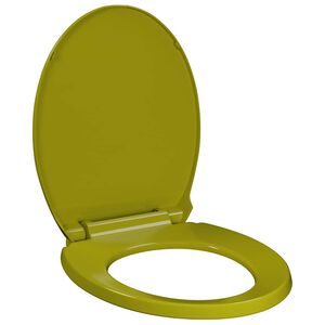 vidaXL Toalettsits mjuk st&auml;ngning gr&ouml;n oval