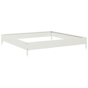 vidaXL Rabattkant upph&ouml;jd vit 100x100x18,5 cm st&aring;l