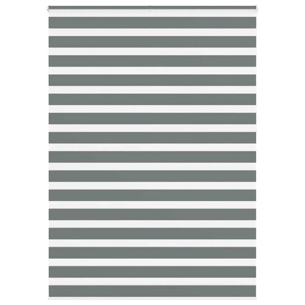 vidaXL Rullgardin zebra m&ouml;rkgr&aring; 155x230 cm tyg bredd 150,9cm polyester