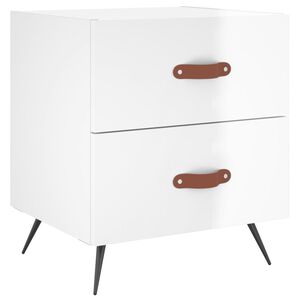 vidaXL S&auml;ngbord vit h&ouml;gglans 40x35x47,5 cm konstruerat tr&auml;