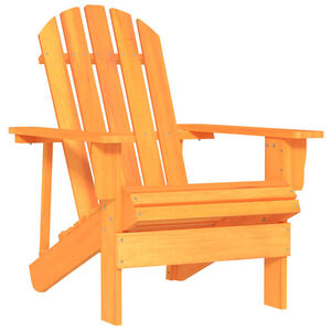 vidaXL Adirondackstol massivt grantr&auml; orange