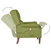 vidaXL Massagefåtölj ljusgrön sammet