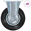 vidaXL Fasta hjul 8 st 125 mm