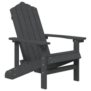 vidaXL Adirondackstol HDPE antracit