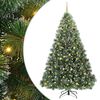vidaXL Konstgjord julgran med 300 LED-lampor Gr&ouml;n 240 cm PE och PVC