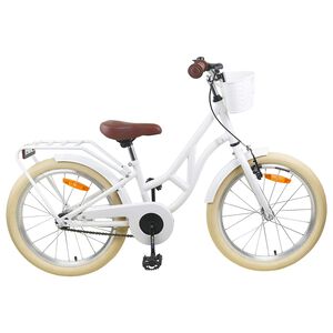 vidaXL Barncykel 20 Tum f&ouml;r 6-11 &aring;r gamla Vit