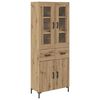 vidaXL Sk&aring;p 2 pcs Artisan Ek 69,5 x 34 x 180 cm Konstruerat tr&auml;