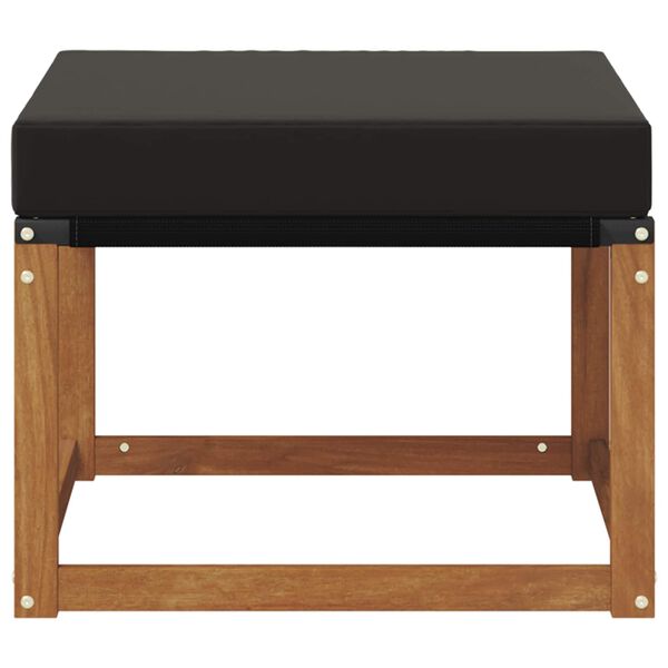 vidaXL Utomhuspall Massivt akaciatr&auml; och Textilene-tyg Naturf&auml;rg