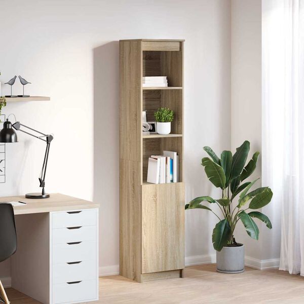 vidaXL Highboard Sonoma ek 37,5x35x180 cm konstruerat tr&auml;