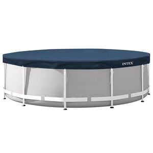 INTEX Poolt&auml;cke INTEX &Oslash;366 x 20 cm Rund PVC och PET M&ouml;rkbl&aring; och Gr&aring;