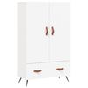 vidaXL H&ouml;gsk&aring;p vit 69,5x31x115 cm konstruerat tr&auml;