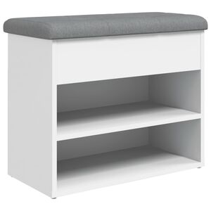 vidaXL Skob&auml;nk vit 62x32x50 cm konstruerat tr&auml;