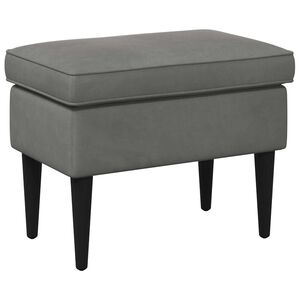 vidaXL Fotpall M&ouml;rkgr&aring; 55 x 35 x 41 cm Sammet