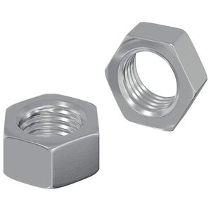 vidaXL Sexkantig mutter 2 pcs Silver M6 J&auml;rn