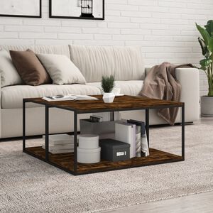 vidaXL V&auml;gghyllor 4 st r&ouml;kf&auml;rgad ek 80x40x1,5 cm konstruerat tr&auml;
