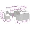 vidaXL Soffgrupp f&ouml;r tr&auml;dg&aring;rden med dynor 9 delar beige konstrotting