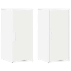 vidaXL Skohyllor 2 st vit 32x35x70 cm konstruerat tr&auml;